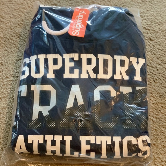 SUPERDRY Track and field metallic- trim hoodie
